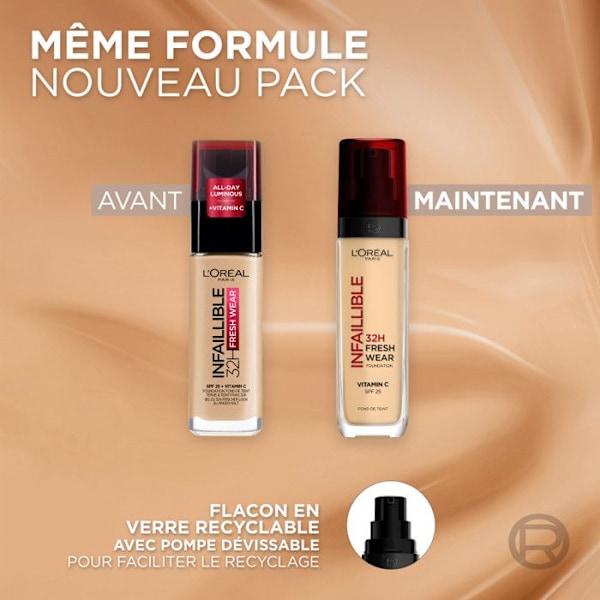 L'OREAL PARIS INFAILLIBLE Long-Wear Foundation - Elfenben Beige