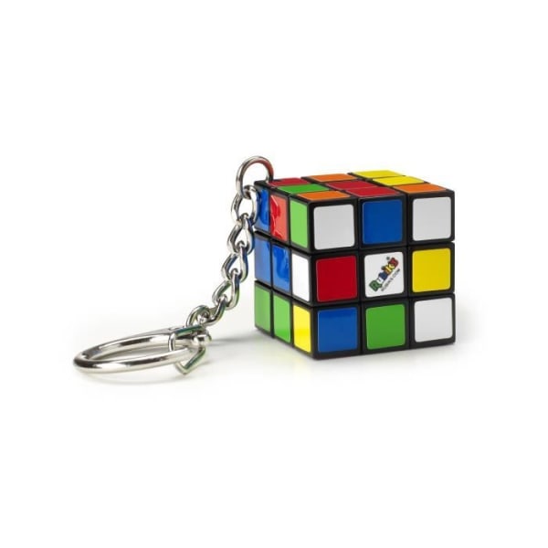 Rubik's Cube 3x3 nyckelring pusselspel - RUBIK'S - Flerfärgad - Vuxen - 2 års garanti