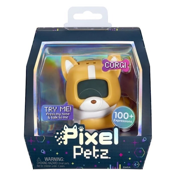 Pixel Petz - Virtuella och interaktiva djur - Corgi - Spel och aktiviteter - Mer än 100 reaktioner - Från 4 år