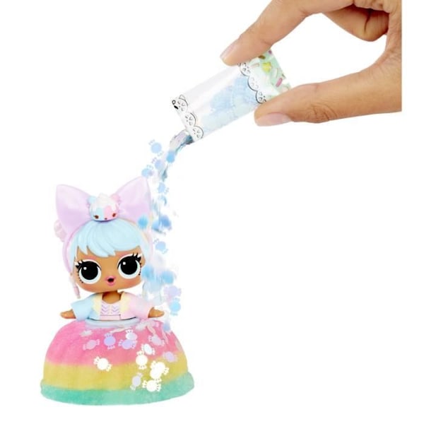 LOL Surprise Mix & Make Födelsedagstårta - Minidocka 7,5 cm, tårtformad klänning - Gör och dekorera - Slumpmässig modell