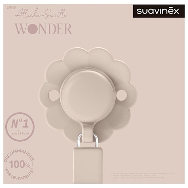 -Suavinex Attache Sutte Silikone Wonder (Model: Rosa)