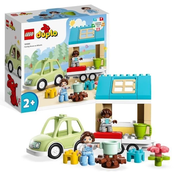 LEGO DUPLO My Town 10986 Perhekoti pyörillä - Opetuslelu autolla ja palikoilla Flerfärgad