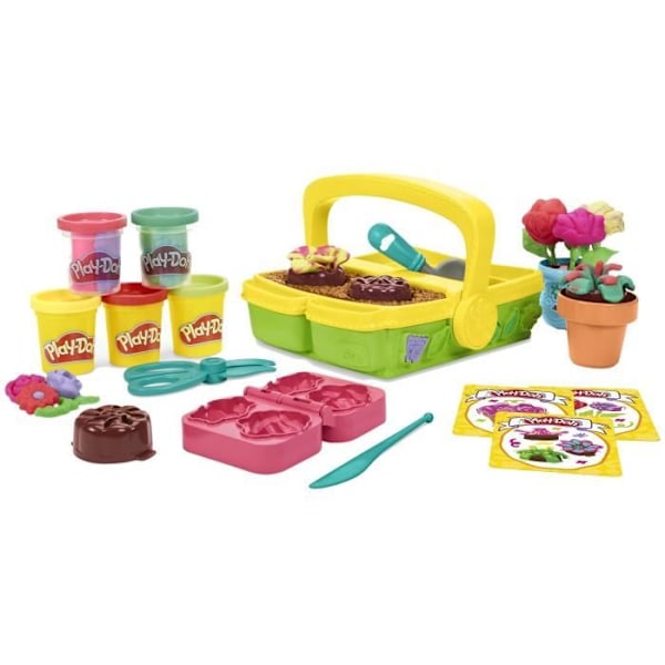 Play-Doh Min have af blomster, sæt med modelleringslugt inspireret af havearbejde og natur, kreative aktiviteter for børn, fra 3 år. Flerfärgad