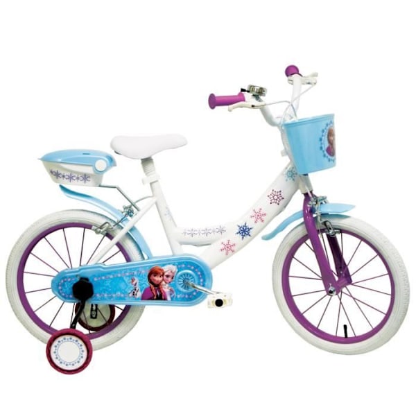 LA REINE DES NEIGES Cykel 14 tommer Vitt, blått och lila
