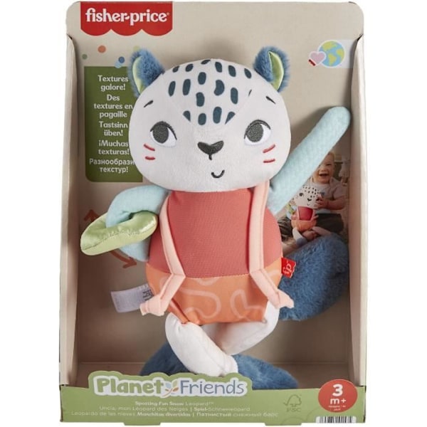 Fisher-Price-Uncia, mit Snow Leopard-Baby aktivitetslegetøj HKD64 Flerfarvet