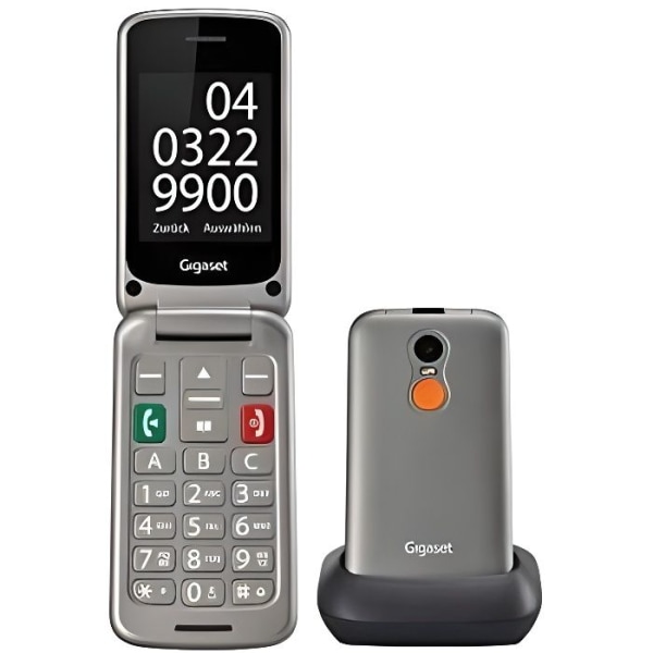 Gigaset GL590 mobiltelefon - GSM/Dual Band - 16GB - 2,8" skärm - 3MP kamera - Dual SIM