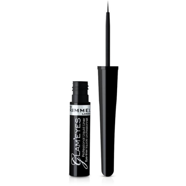 RIMMEL Glam'Eyes Liquid Eyeliner - 001 Black Glamour sort