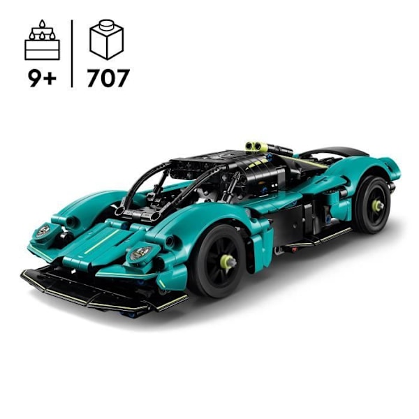 LEGO Technic 42208 Aston Martin Valkyrie - Byggsats för pojkar från 9 år Svart röd