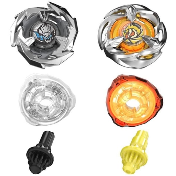 Beyblade X Dual Pack Gale Wyvern 3-60T og Sword Dran 3-80B, 2 autentiske Takara Tomy konkurrence tops med højre rotation, Fra Flerfärgad