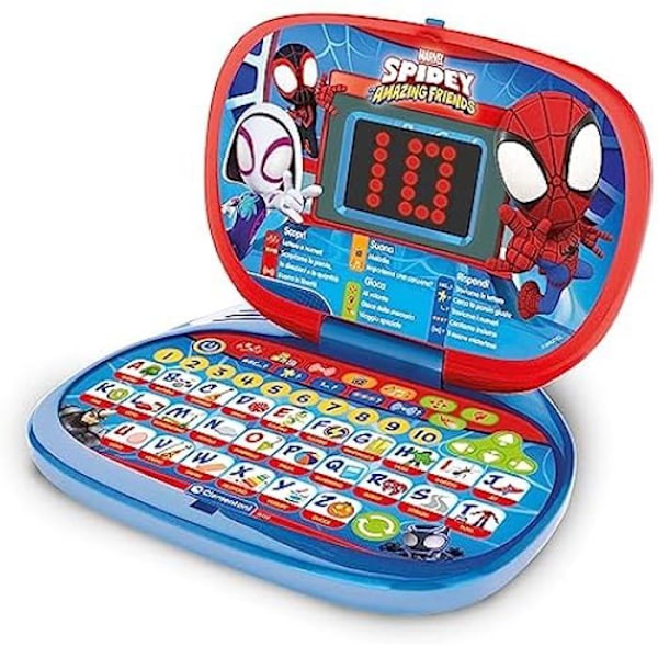 Børnecomputer - Clementoni - Spiderman Computer Kid - Elektronisk læring - 13 aktiviteter - 3 år og derover Blå röd