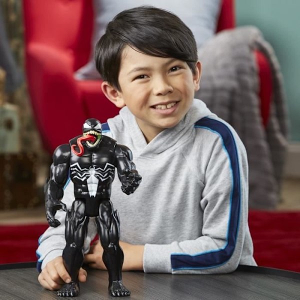 Deluxe Venom samlerfigur - HASBRO - Titan Hero Series - 30 cm - Til børn fra 4 år og opefter Flerfärgad