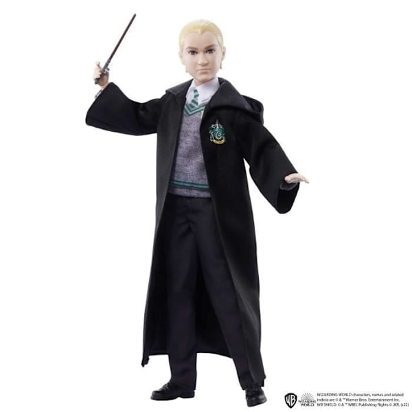 Harry Potter-Drago Malfoy-nukke sidoksella ja lisävarusteella HMF35 Flerfarvet