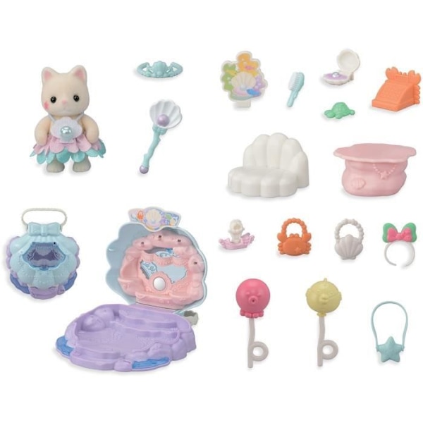 Boutique Box - SYLVANIAN PERHEET - Boutique des Mermaids - Tarvikkeet ja integroitu kahva Flerfärgad