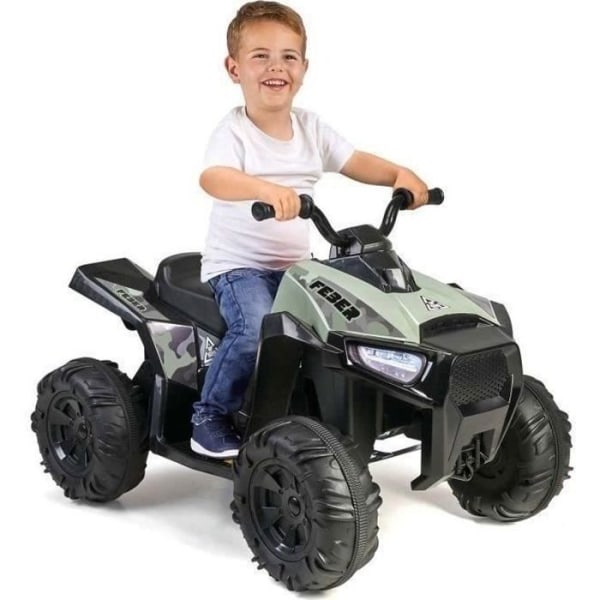 Elektrisk quad - FEBER - Boxer 12V - Sort - 3 år og derover - 30 kg max - Automatisk bremse Boxare