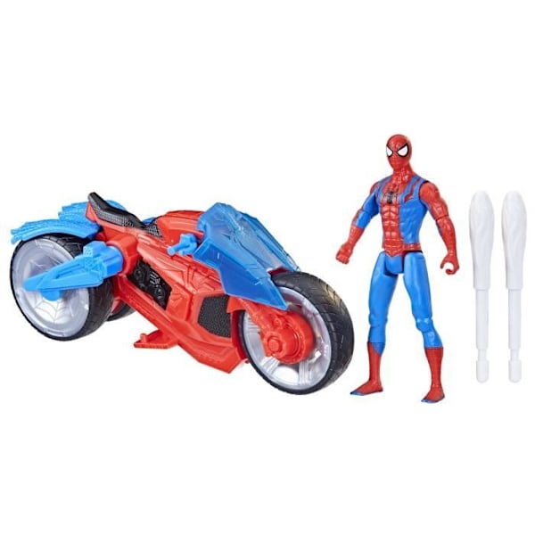 Spiderman-hahmo ArachnoMoto verkkopuku, hahmo ja moottoripyörä, Marvel Spider-Man Eepos toiminnan maailma, Alkaen 4 vuotta Flerfärgad