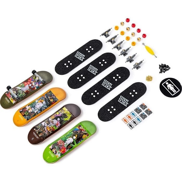 Pack 4 Finger Skates Tech Deck - Skateboards för att anpassa 96 mm - Slumpmässig modell Flerfärgad