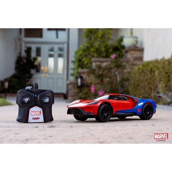 Ford GT Spiderman radiostyrd bil 1/16 - Simba Dickie Group Röd