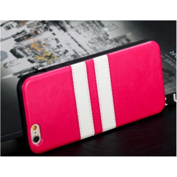 Iphone 6/6S 4.7 rubber stripes mjuk case skal röd Röd