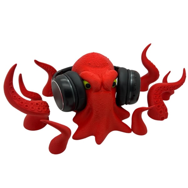 Octopus hörlurshållare vägghängare heminredning Röd one size