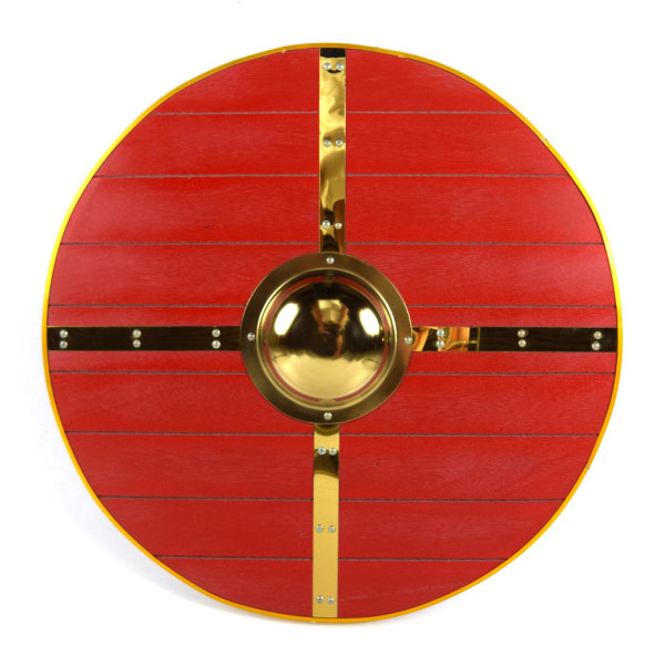 Trä Medeltida Metal Cross Viking Shield SWE171 multifärg one size