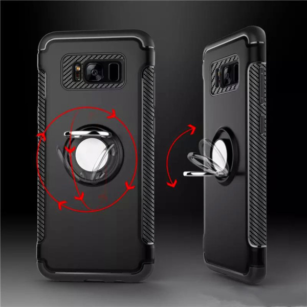 Iphone 7+/8+ hybrid armor skal magnetic case svart Svart
