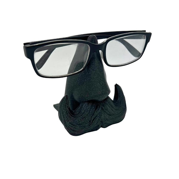 Glasögonhållare mustasch sidobord Svart one size