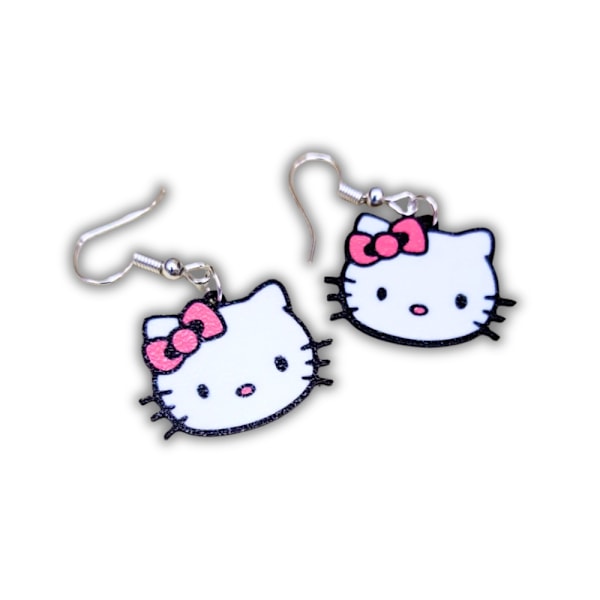 Hello Kitty-formade örhängen Vit M