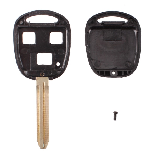 3-knapps bilnyckel TOY43 + knappsats till Toyota Svart one size