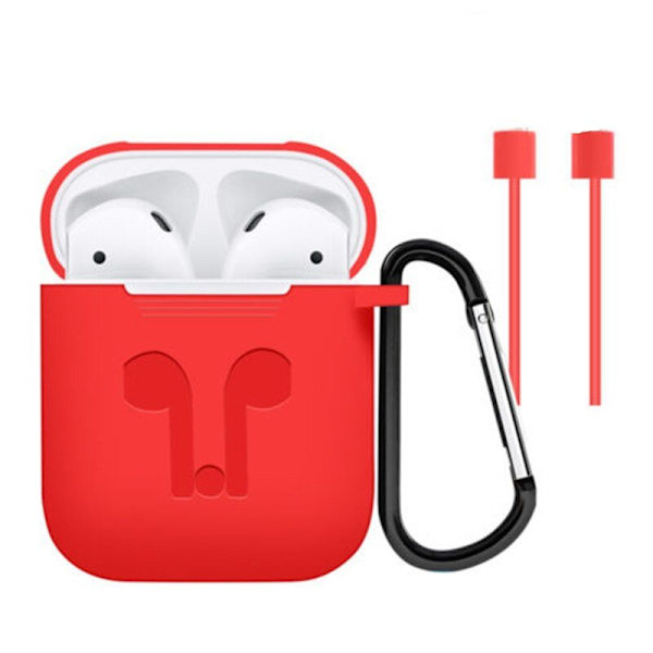 Airpods hörlurar silikonfodral Röd one size