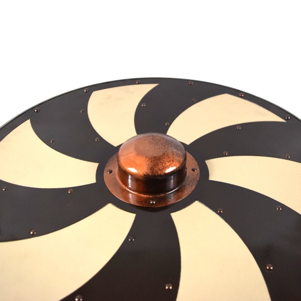 Trä / metall Medeltida läderbas Viking Shield SWE64 multifärg one size