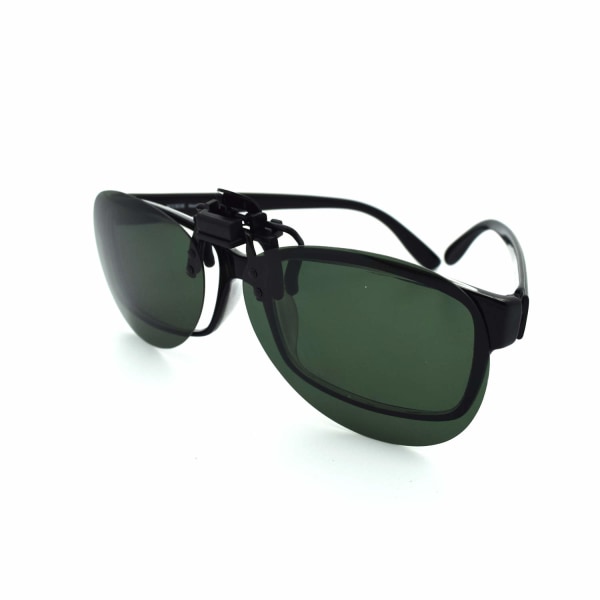 Ovala glasögon klämmer på / flip up polariserad UV Grön L