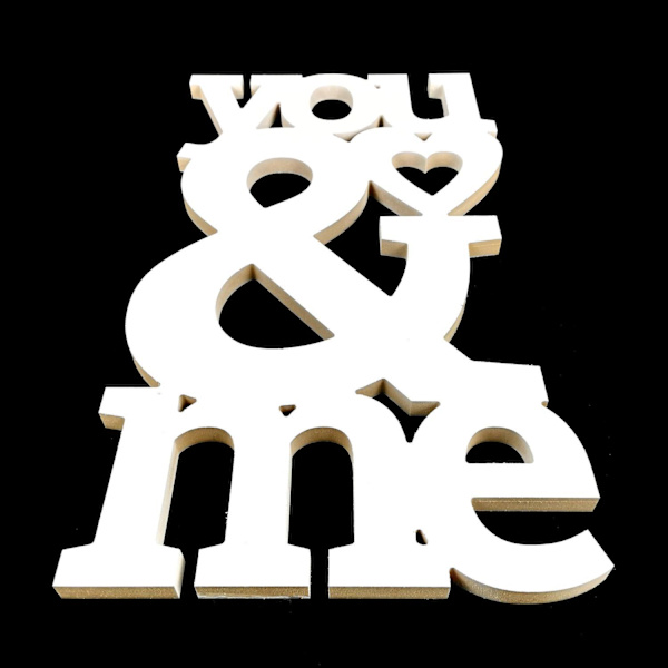 You & Me alla hjärtans dag älskar heminredning 53cm Vit one size