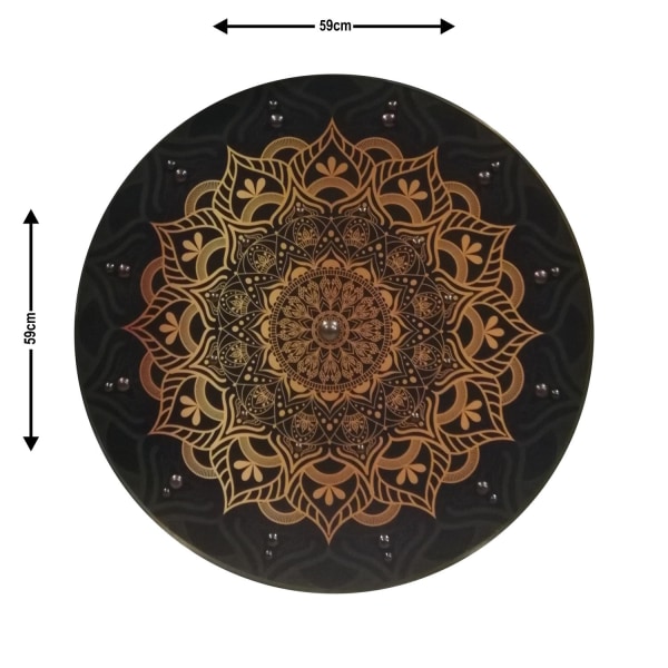 Wooden/ Medieval Mandala Jute Viking Shield SWE162 multifärg one size