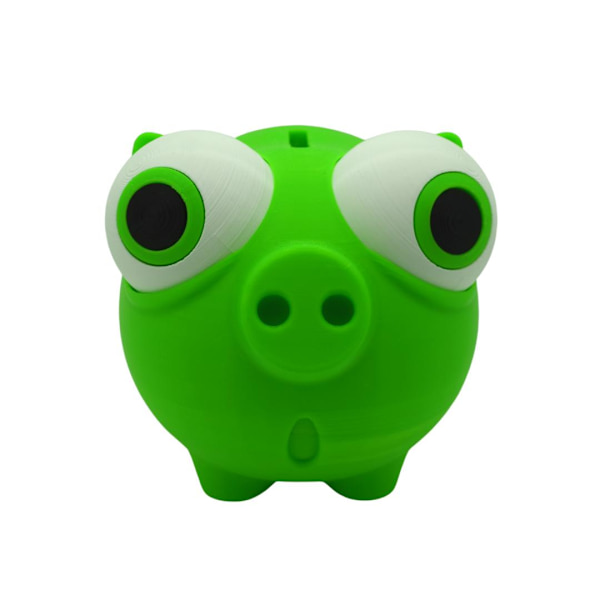 Piggy Pork bank Mynt kontanthållare samlare Grön L