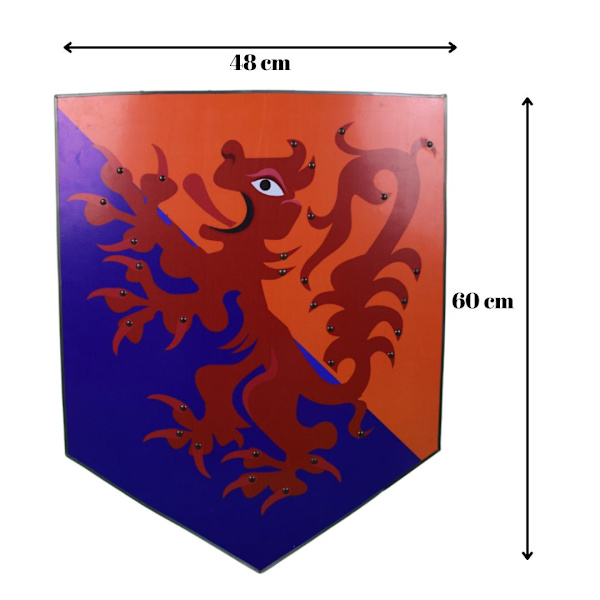 Trä Medeltida The Bruce Rampant Lion Shield SWE174 multifärg one size