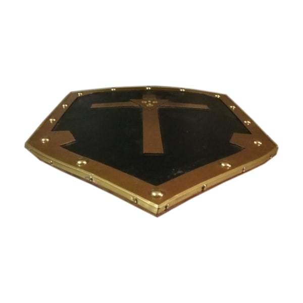Trämedeltida Viking Cross Shield - Svart SWE102 multifärg one size