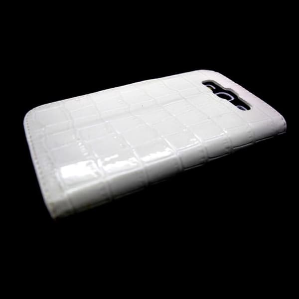 Galaxy S3 fodral plånbok crocodile läder case vit Vit