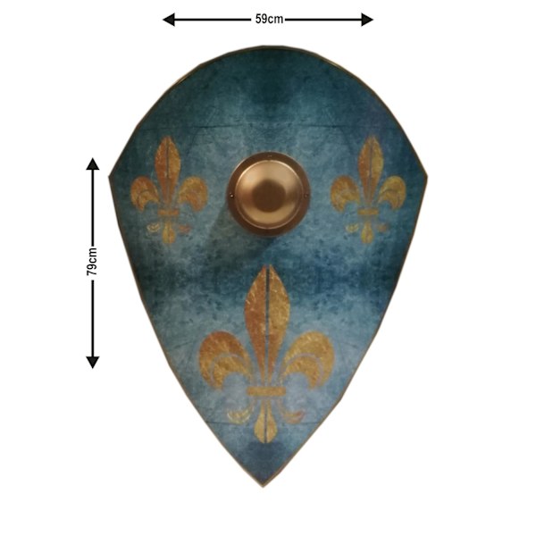 Trä fleur de lis Battle Armor Medieval Shield SWE148 multifärg one size