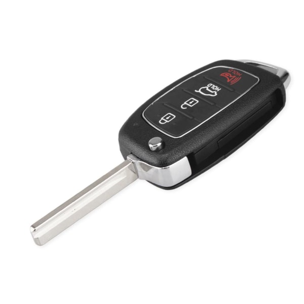 4 -knappen Solaris Santafe Remote Key Shell för Hyundai Svart one size