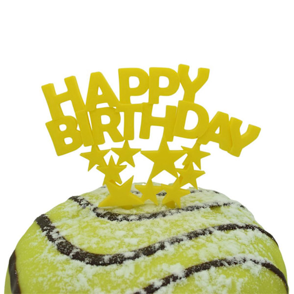 Grattis på födelsedagen tårta dekoration stjärntecken Gul one size