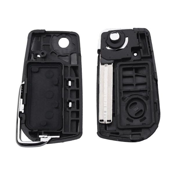 3 knappar Flip Key Shell Remote Case för Toyota Svart one size