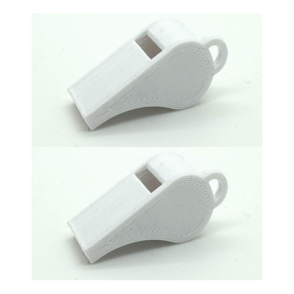 Visselpipa 2-pack PLA plast 118+ Db vit Vit M