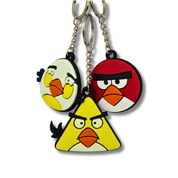 Angry Birds Nyckelringar 3-pack Röd M
