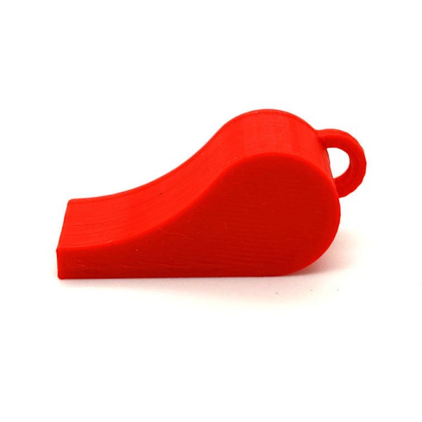 Visselpipa 2-pack PLA plast 118+ Db röd Röd M