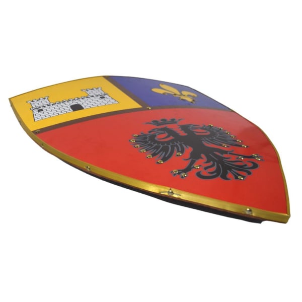Trä medeltida dubbelhövdad heraldisk örnsköld SWE173 multifärg one size