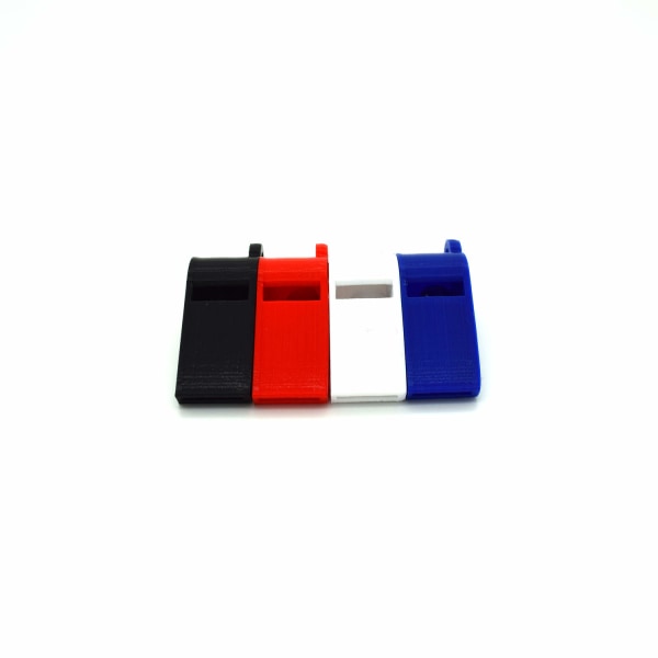 Visselpipa 4-pack PLA-plast 118+ Db Svart M