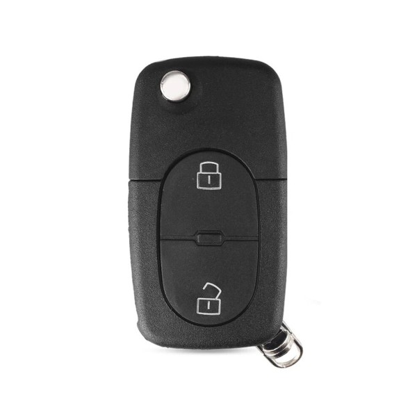 Bilnyckelfodral med 2 knappar till Audi CR1620 Svart one size