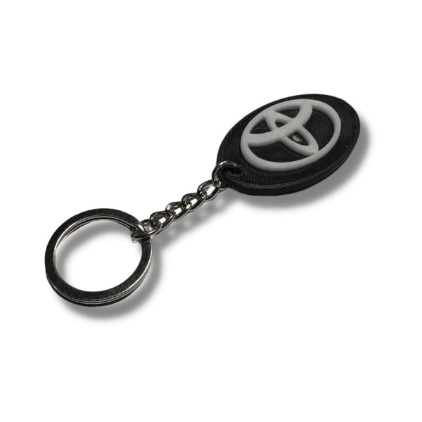 Nyckelring Oval för Toyota Svart one size