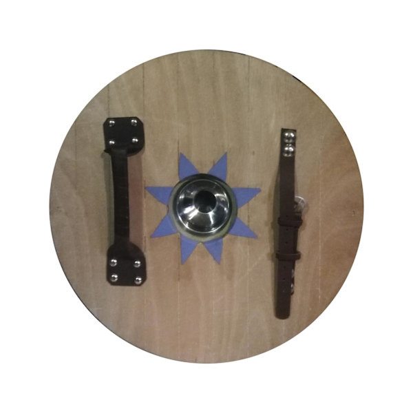 Trä / metall Medeltida läderbas Viking Shield SWE58 multifärg one size