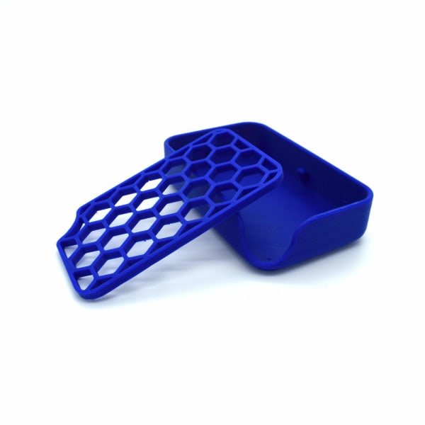 Tvålhållare med två delar avtagbar tvättbar blå Blå one size
